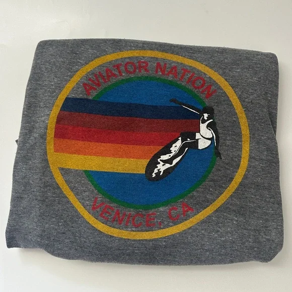 Aviator Nation Gray Crewneck Venice Beach, CA edition